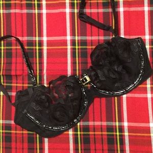 Bondage inspired bra and panty set